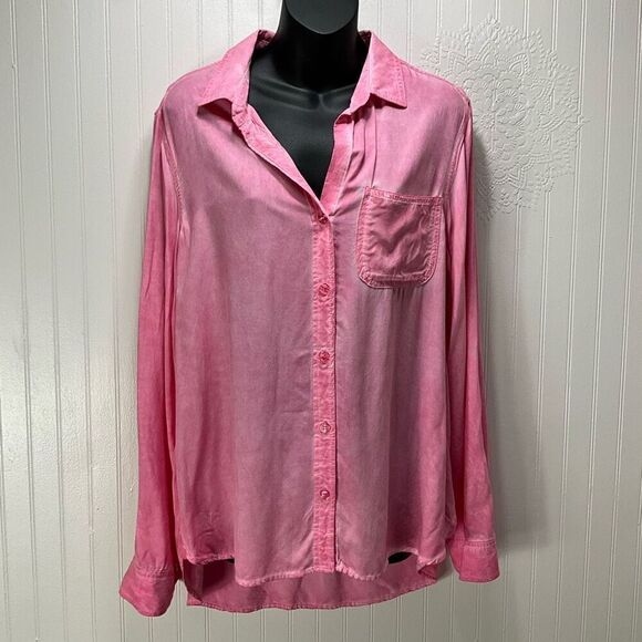 VELVET HEART Pink Long Sleeve Blouse - Picture 1 of 5